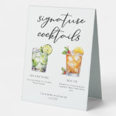 Plaque De Table Gin & Tonic Mai Tai Signature Cocktails Menu (Verso)