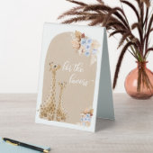 Plaque De Table Girafe Neutre Boho Pampas Grass Pour Les Faveurs (En SItu (Tableau))