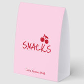 Plaque De Table Girls Gone Mild Pink and Cherry Red Bachelorette   (Recto)