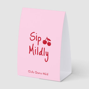 Plaque De Table Girls Gone Mild Rose et Rouge Cerise Enterrement d