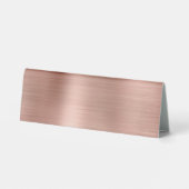Plaque De Table Girly Rose Gold Metallic (Verso)