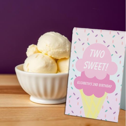 Plaque De Table Glace Deuxième Anniversaire