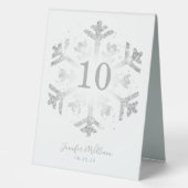 Plaque De Table Glam Snowflake Mariage Silver (Recto)
