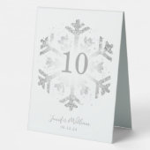 Plaque De Table Glam Snowflake Mariage Silver (Verso)