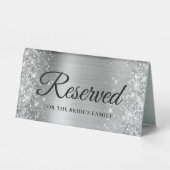 Plaque De Table Glitterie Argent Réservé (Verso)