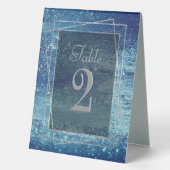 Plaque De Table Glitzy Foil | Ice Blue Faux Iridescente Shimmer (Recto)
