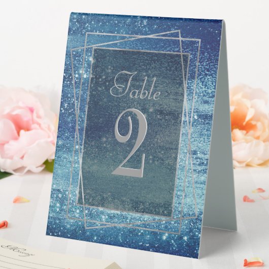 Plaque De Table Glitzy Foil | Ice Blue Faux Iridescente Shimmer (In SItu (Mariage))
