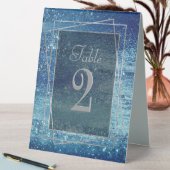 Plaque De Table Glitzy Foil | Ice Blue Faux Iridescente Shimmer (En SItu (Tableau))