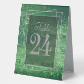 Plaque De Table Glitzy Foil | Shamrock Vert Faux Étincelle métalli (Recto)