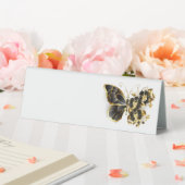 Plaque De Table Gold flower Butterfly with Black Orchid (In SItu (Mariage))