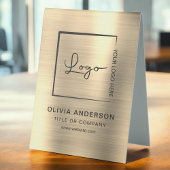 Plaque De Table Gold Minimalist logo professionnel moderne