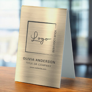 Plaque De Table Gold Minimalist logo professionnel moderne