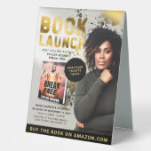 Plaque De Table Gold Splatter Professional Book Launch Event (Recto)