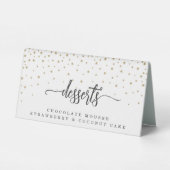 Plaque De Table Gold Stars Rustique Moderne (Verso)