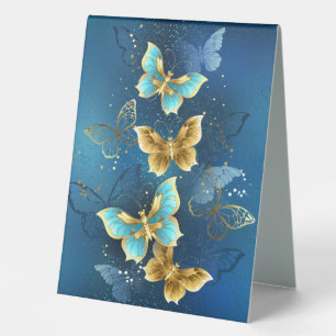 Plaque De Table Golden butterflies