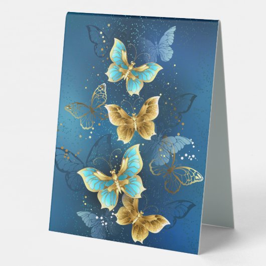Plaque De Table Golden butterflies (Verso)