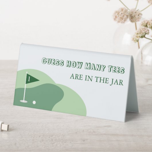 Plaque De Table Golf Boy 1er Anniversaire Devinez Combien de Tees (En SItu (Tableau))