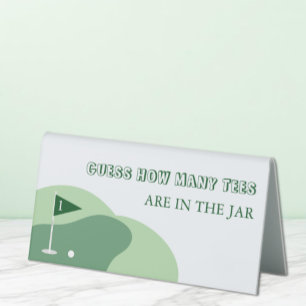 Plaque De Table Golf Boy 1er Anniversaire Devinez Combien de Tees