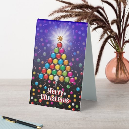 Plaque De Table Golf Joyeux Noël-vacances Design (En SItu (Tableau))