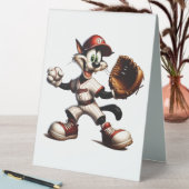 Plaque De Table Goofy Cat Baseball Pitcher Monte (En SItu (Tableau))