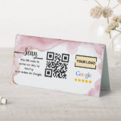 Plaque De Table Google Avis | Lien d'examen professionnel Code QR (En SItu (Tableau))