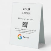 Plaque De Table Google examen logo de l'entreprise Analyser QR exa (Verso)