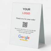 Plaque De Table Google examen logo de l'entreprise Analyser QR exa (Verso)