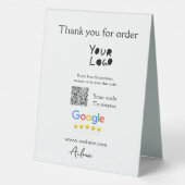 Plaque De Table Google examen logo entreprise site Web scanner cod (Verso)
