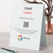 Plaque De Table Google review business logo Scan QR review (En SItu (Tableau))