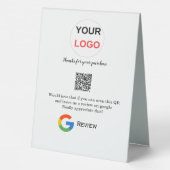 Plaque De Table Google review business logo Scan QR review (Verso)