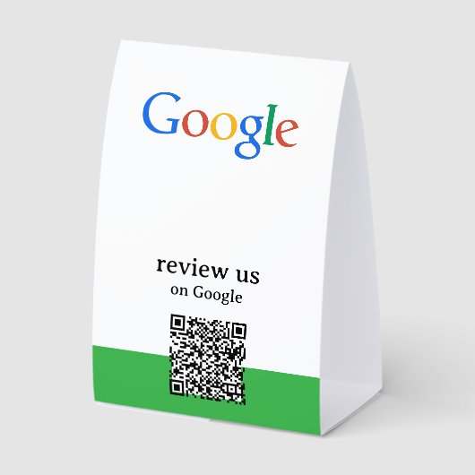 Plaque De Table Google Reviews QR Code Table Top (Recto)