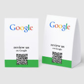 Plaque De Table Google Reviews QR Code Table Top (Recto/verso)