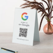 Plaque De Table Google Reviews Tabletop Sign | QR Code Pedestal (En SItu (Tableau))