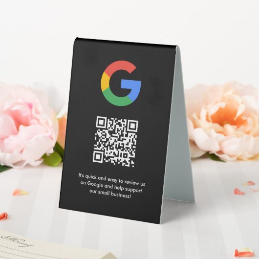 Plaque De Table Google Reviews Tabletop Sign | QR Code Table Tent (In SItu (Mariage))