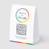 Plaque De Table Google Reviews Tabletop Sign | QR Code Table Tent (Recto)