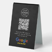 Plaque De Table Google Reviews Tabletop Sign | QR Code Table Tent (Verso)