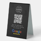 Plaque De Table Google Reviews Tabletop Sign | QR Code Table Tent (Recto)