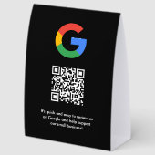 Plaque De Table Google Reviews Tabletop Sign | QR Code Table Tent (Arrière)