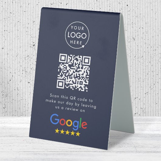 Plaque De Table Google Reviews Tabletop Sign | QR Code Table Tent