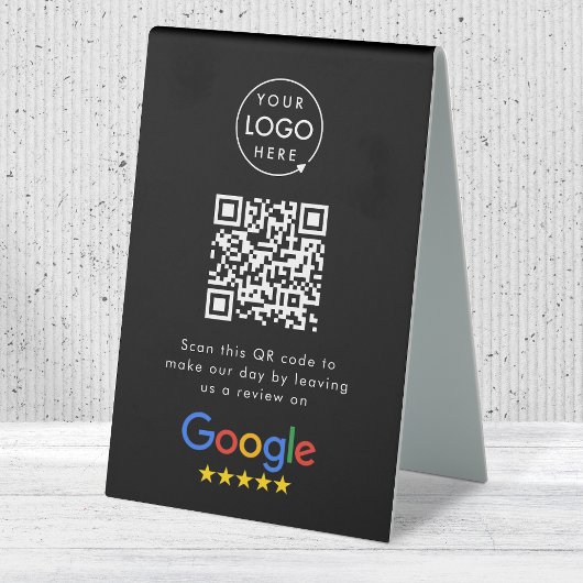 Plaque De Table Google Reviews Tabletop Sign | QR Code Table Tent