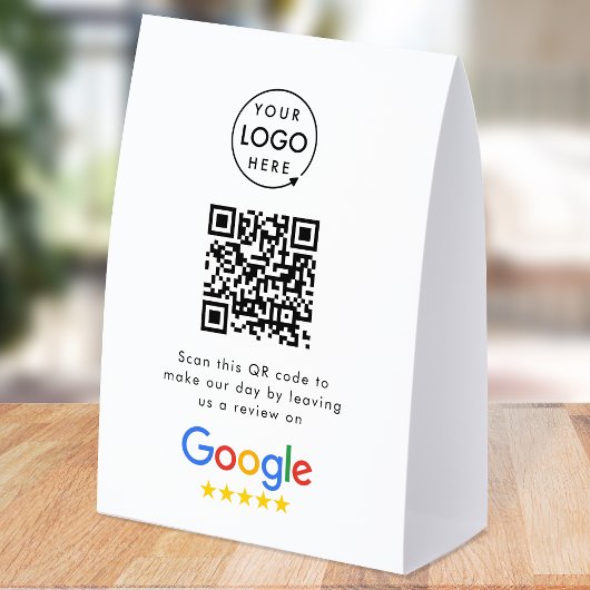 Plaque De Table Google Reviews Tabletop Sign | QR Code Table Tent