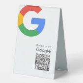 Plaque De Table Google Reviews Tabletop Sign | QR Code Table Tent (Recto)