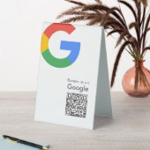Plaque De Table Google Reviews Tabletop Sign | QR Code Table Tent (En SItu (Tableau))