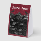 Plaque De Table Gothic Black Raven Wine Darkly Ever After Drinks (Verso)