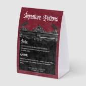 Plaque De Table Gothic Black Raven Wine Darkly Ever After Drinks (Recto)