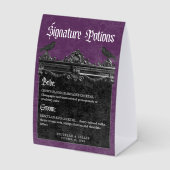 Plaque De Table Gothic Raven Purple Darkly Ever After Drinks (Recto)