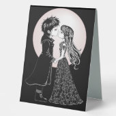 Plaque De Table Gothique Emo Enfants Kiss Valentine's Day (Recto)