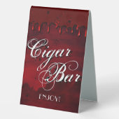 Plaque De Table Gothique Luxe | Barre rouge noire et sang (Verso)