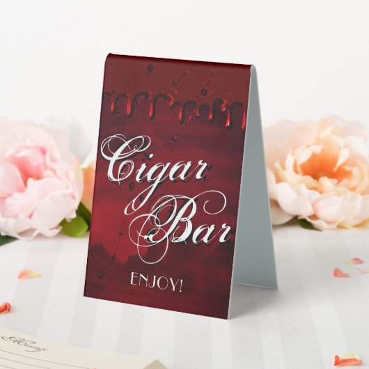 Plaque De Table Gothique Luxe | Barre rouge noire et sang (In SItu (Mariage))