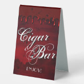 Plaque De Table Gothique Luxe | Barre rouge noire et sang (Recto)